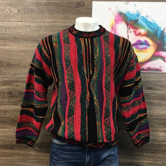 Norm Thompson by Tundra Other - Coogi Style Tundra Mens 3D Sweater L Biggie Hip-Hop Streetwear Knit Crew Neck